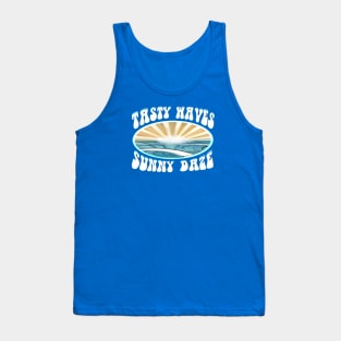 Tasty Waves Sunny Daze Beach sunrise clean waves Tank Top